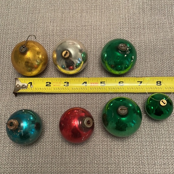 Set of 7 Vintage Mercury Christmas Ornaments - Picture 9 of 9